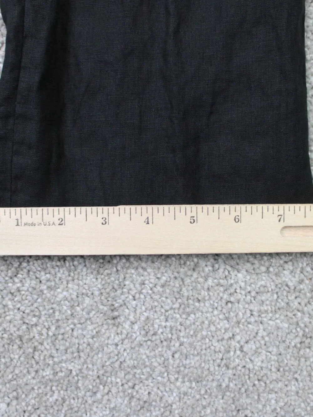 Joseph Abboud Pants Mens 34x28 Black Leomaster 100% Linen Flat Front Straight